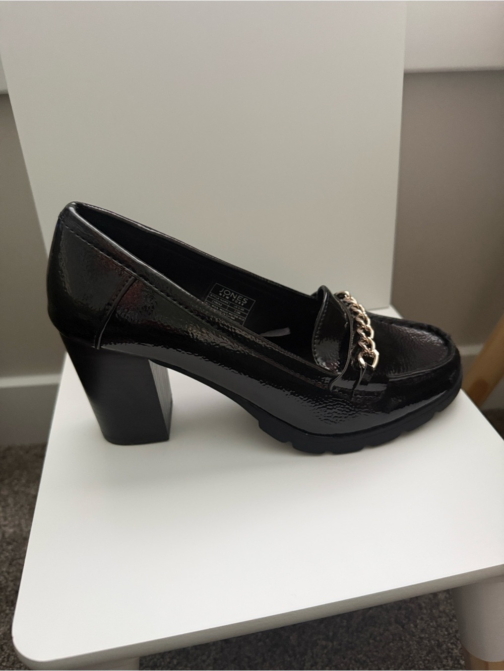 Jones New York Cyrena Black Patent Chain Loafers 7.5M - Picture 10 of 16